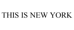 this is new york