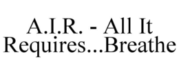 a.i.r. - all it requires...breathe