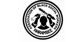 the mark consists of a circular black-and-white design featuring the stylized silhouette of a person centered within the mark, with raised arms holding a rolled scroll in one hand and a feather-like writing instrument in the other. the design is enclosed 