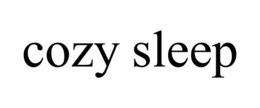 cozy sleep
