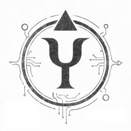 the mark consists of a circuitry-based sigil with a variation of the greek letter upsilon