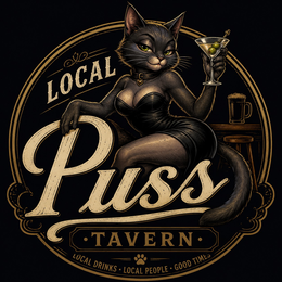 local puss · tavern · local drinks · local people · good times
