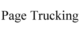 page trucking