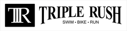 t , roman numeral 3, r, triple, rush, swim, bike, run.