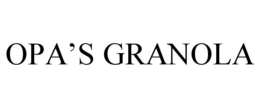 opa’s granola