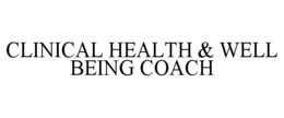 clinical health & well being coach
