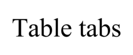 table tabs