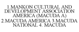 1.mankon cultural and development association america (macuda a) 2.macuda america 3.macuda national 4. macuda