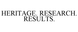 heritage. research. results.