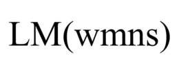 lm(wmns)