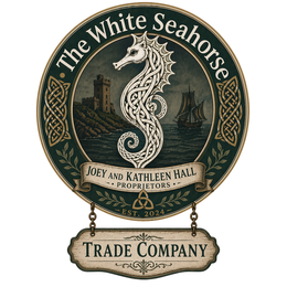the white seahorse joey and kathleen hall proprietors est. 2024 trade company