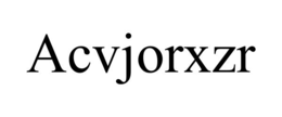 acvjorxzr