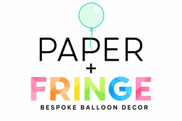 paper + fringe bespoke balloon decor