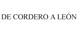 de cordero a leÓn
