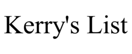 kerry's list