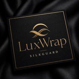 the icon above the “luxwrap” wordmark is composed of three interlocking visual elements:1. the wave arca smooth, flowing curved arc that sweeps horizontally across the symbol — directly referencing 360 waves. it mimics the natural contour of a wave patter