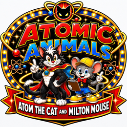 atomic animals atom the cat and milton mouse