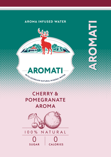 aromati aroma infused water with georgian natural mineral water cherry & pomegranate aroma 100% natural 0 sugar 0 calories