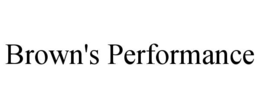 brown's performance