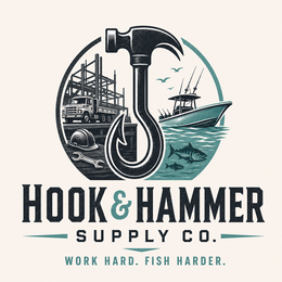 hook & hammer supply co. work hard. fish harder.