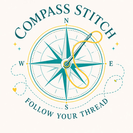 compass stitch n w e s follow your thread