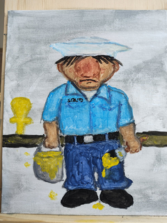 sailor with a paintbrush