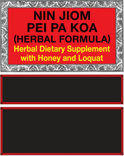 nin jiom pei pa koa (herbal formula) herbal dietary supplement with honey and loquat
