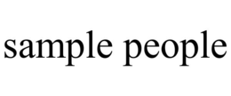 sample people