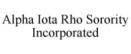alpha iota rho sorority incorporated