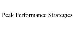 peak performance strategies