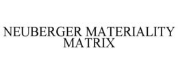 neuberger materiality matrix