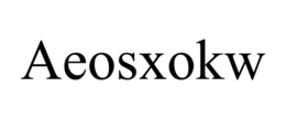 aeosxokw
