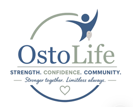 ostolife strength. confidence. community. stronger together. limitless always.