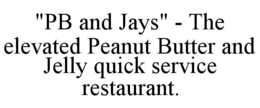 "pb and jays" - the elevated peanut butter and jelly quick service restaurant.
