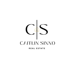 c and s separated by a line with a house outline in between and the name: caitlin sinno under that and the words real estate under the name