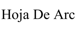 hoja de arc