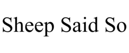 sheep said so