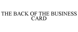 the back of the business card