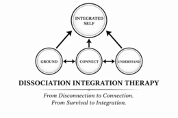 dissociation integration therapy       from disconnection to connection from survival to integration.  ground connect, understand integrated self