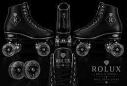 rolux (word mark) rolux logo (diamond + r + rolux) roll in luxuryroll your style