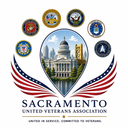 sacramento united veterans association united in service. committed to veterans. united states marine corps united states coast guard 1790 department of the army united states of america 1775 united states navy united states air force united states space 