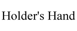 holder's hand