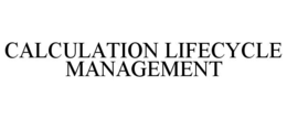 calculation lifecycle management
