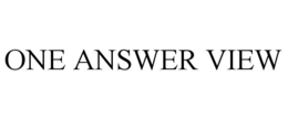 one answer view