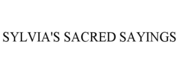 sylvia's sacred sayings