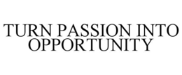 turn passion into opportunity