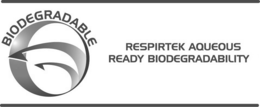 biodegradable respirtek aqueous ready biodegradability
