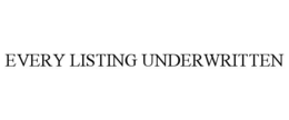 every listing underwritten