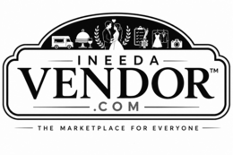 the mark consists of the stylized wording "i need a vendor.com" with the wording "the marketplace for everyone" beneath. above the wording are stylized designs of a food truck, a covered serving tray and beverage, a bride and groom within a laurel wreath,