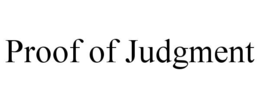 proof of judgment